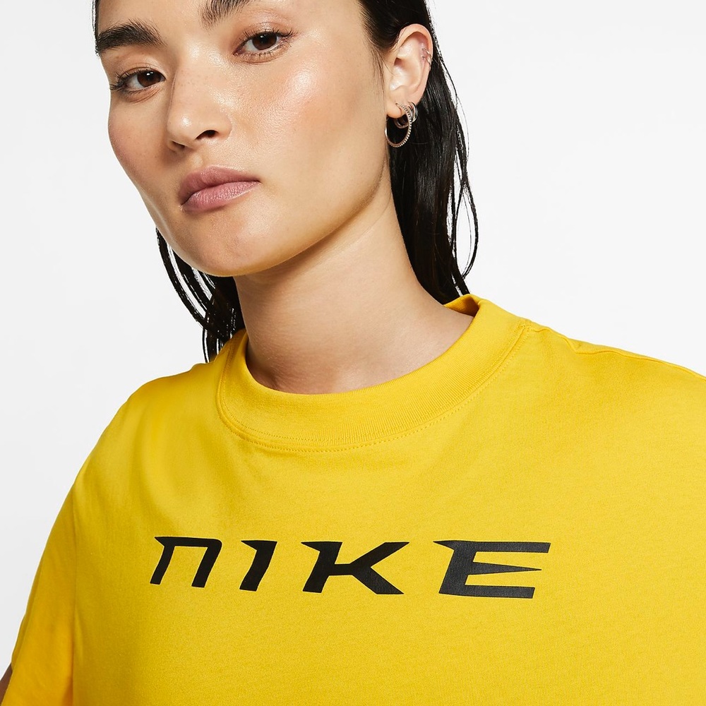 Nike Yellow Crop Top Retro Tee